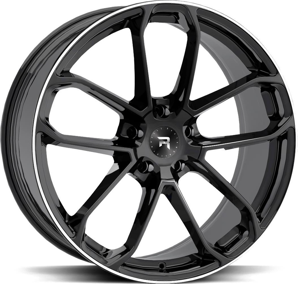 R-SERIES R14 BLACK POL 11x22 5/130 ET52 CB71.6