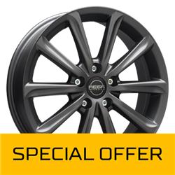 MEGA WHEELS VIRGO DARK MAT ANTHRACITE GREY 6x15 4/100 ET37 CB73.2
