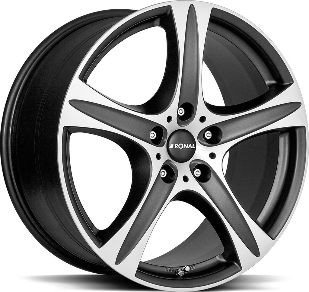 RONAL R55 SUV MATT BLACK FRONT CUT 7.5x17 5/112 ET55 CB66.5