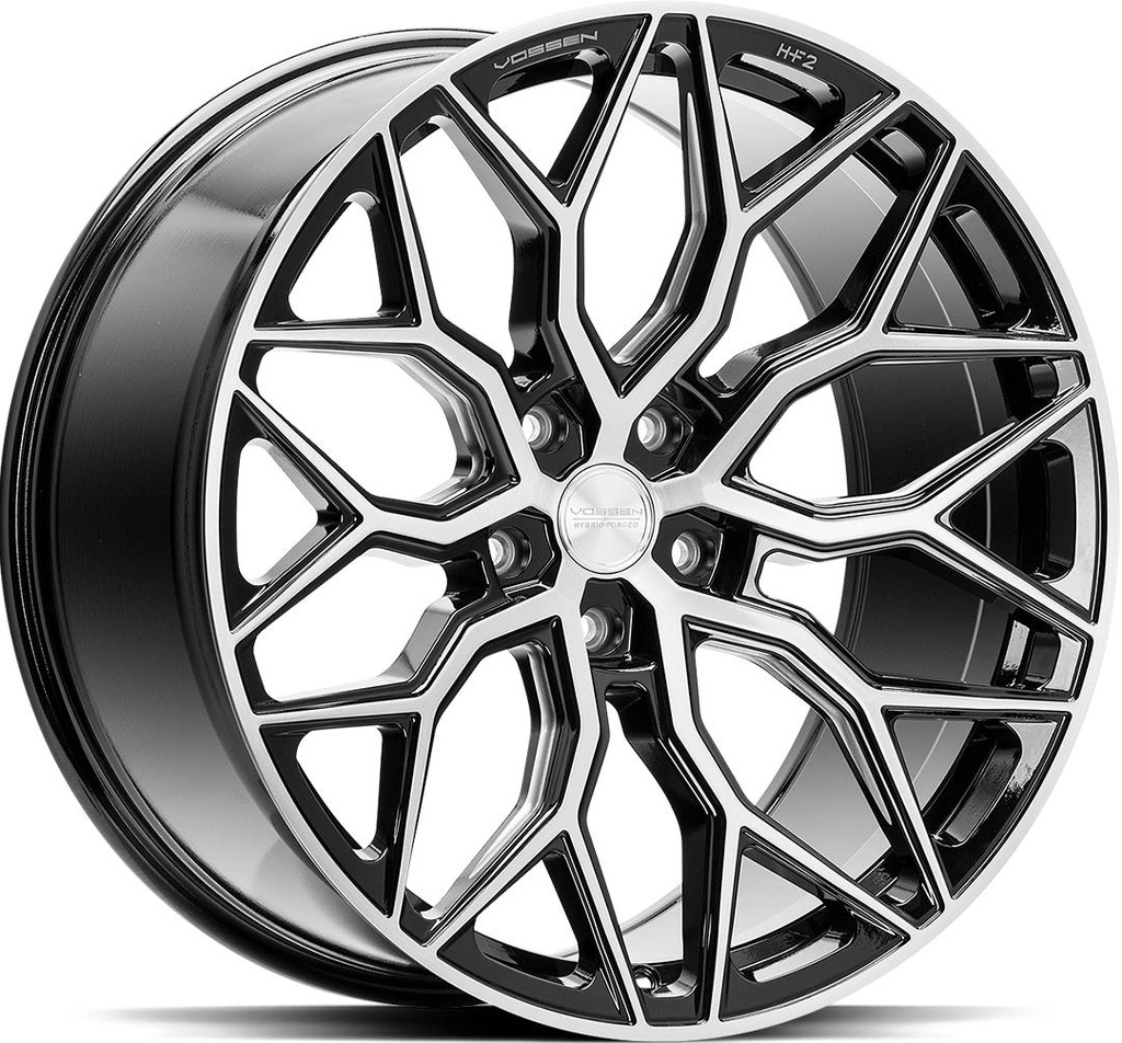 VOSSEN HF2 BRUSH GLOSS BLACK 10.5x22 5/112 ET30 CB66.6