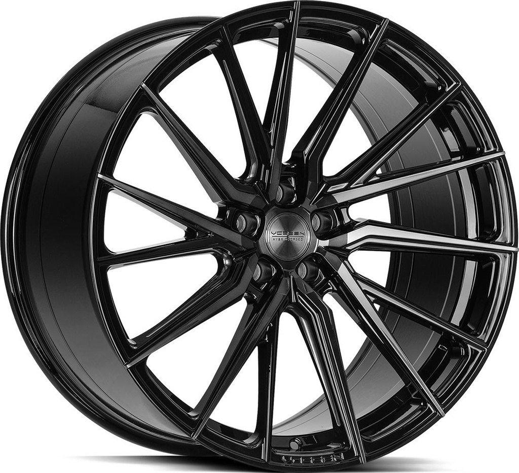 VOSSEN HF4T DOUBLE TINTED GLOSS BLACK 10.5x22 5/120 ET38 CB72.6