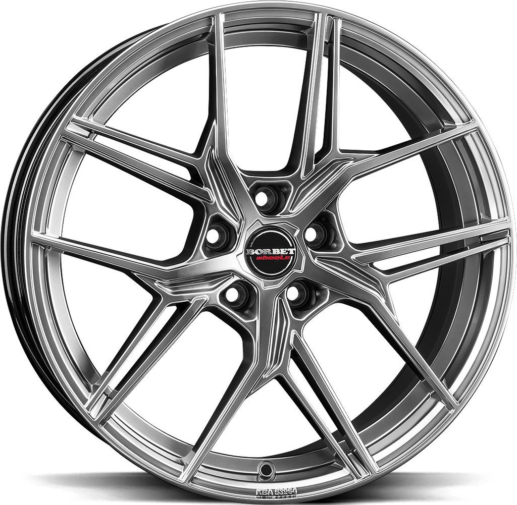 BORBET QX HYPER BLACK SILV 8x19 5/114.3 ET53 CB72.5