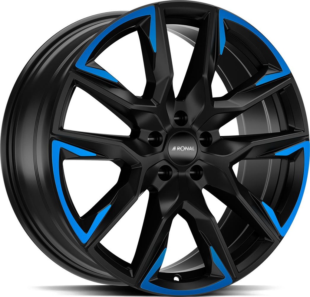 RONAL R71 JET BLACK MATT BLUE TINTED MAT 8.5x20 5/112 ET20 CB66.5