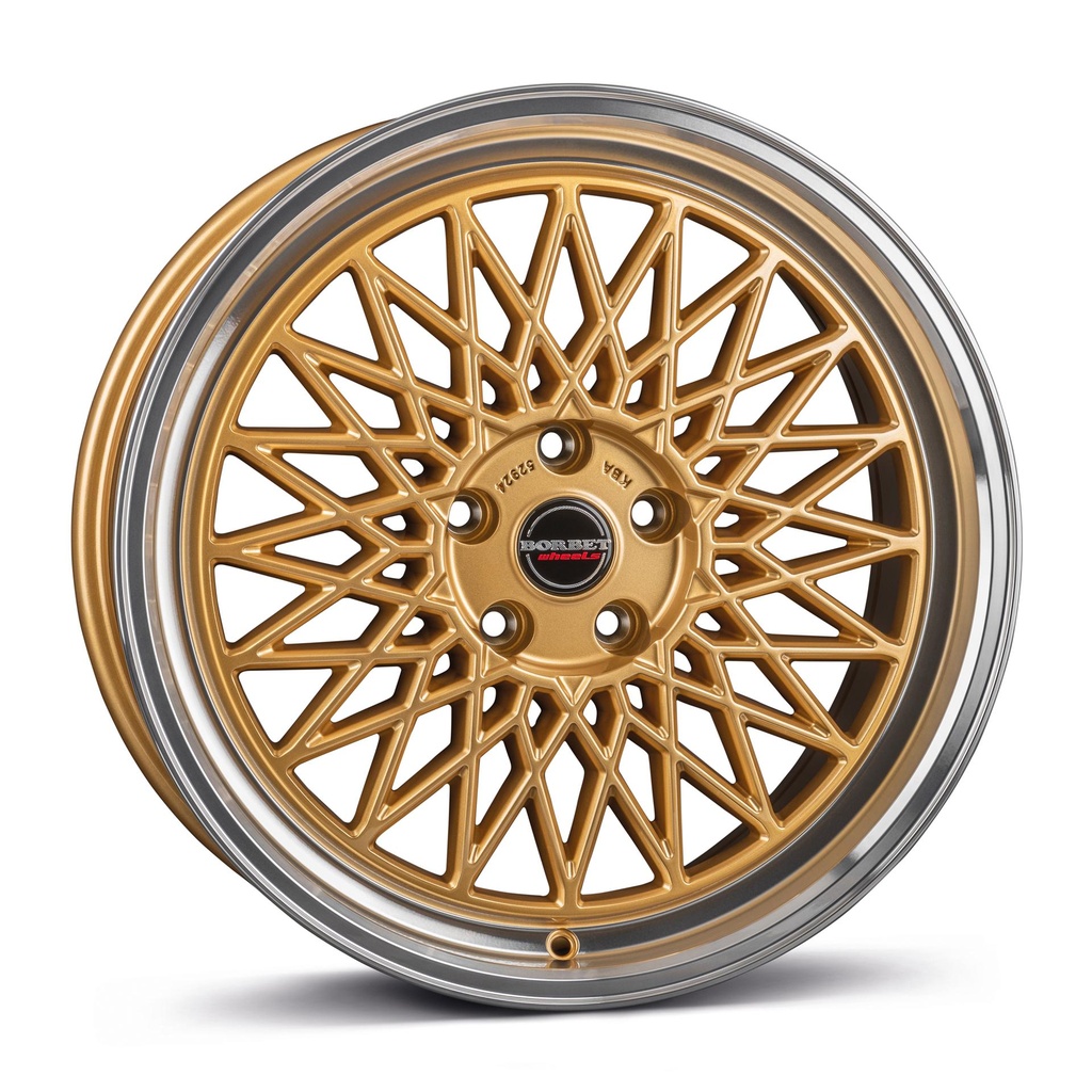BORBET B GOLD RIM POL 7.5x16 5/100 ET35 CB64.1