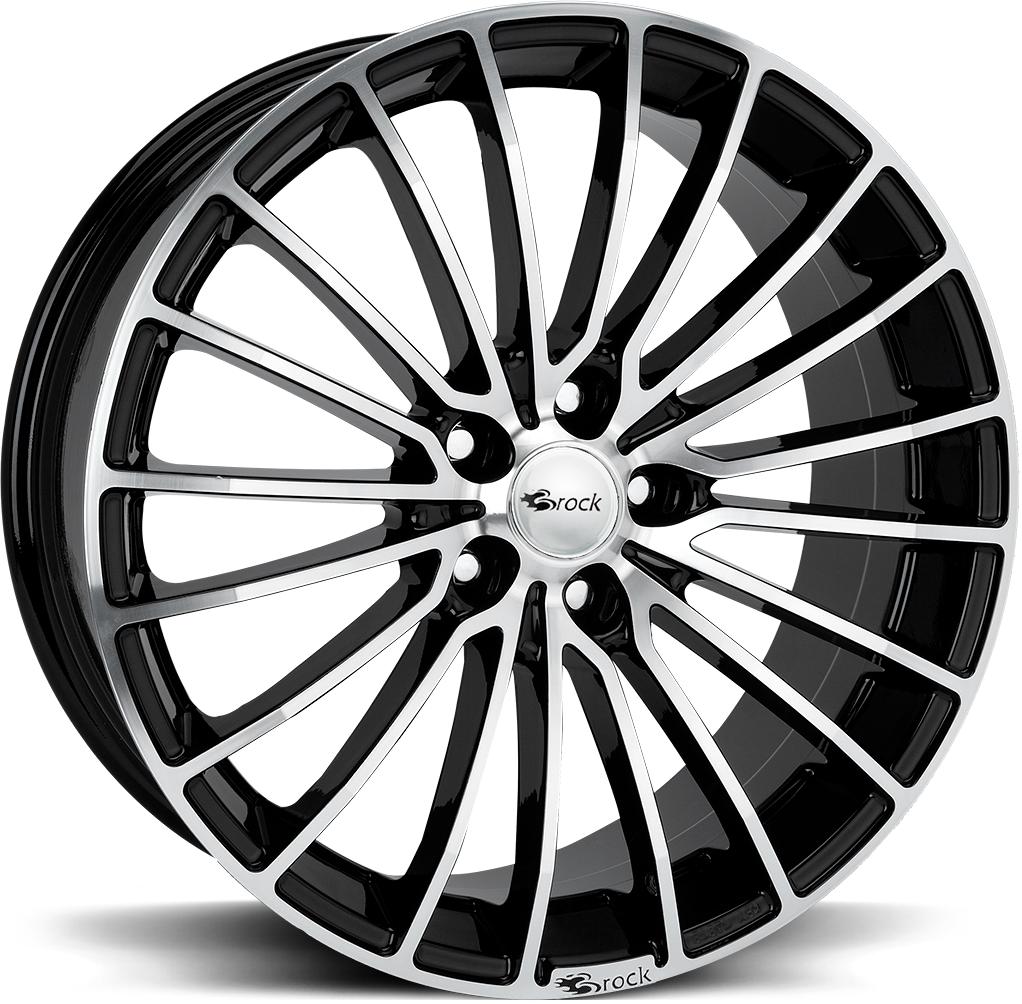 BROCK B24 BLACK FULL POLISH 8x19 5/112 ET45 CB66.6
