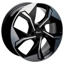 MEGA WHEELS TRITON BLACK FRONT POLISHED 8.5x19 5/108 ET53 CB63.3
